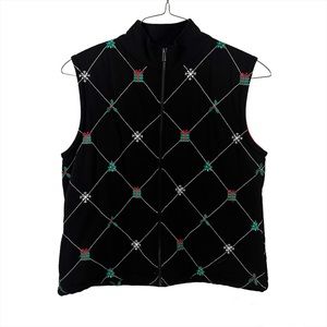 Belle Point Black Christmas Sweater Vest